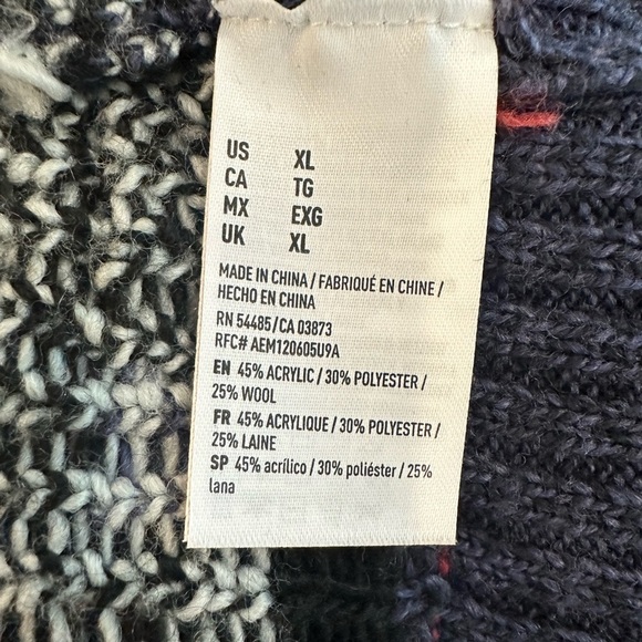 American Eagle Outfitters Southwestern Knit Sweater XL  Multi Color - Picture 5 of 6